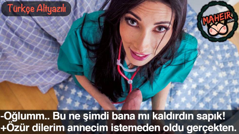 Annem Doktorluk Sınavı İçin Pratik Yaparken Sikim Kalktı