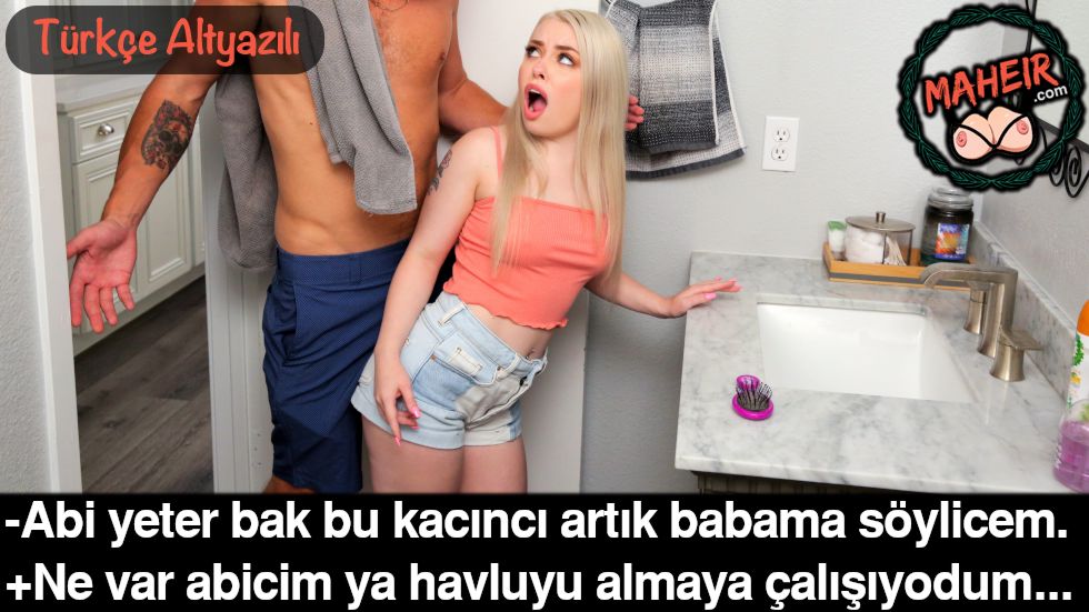 Banyoda Havluyu Alırken Kız Kardeşime Salakta Yasladım