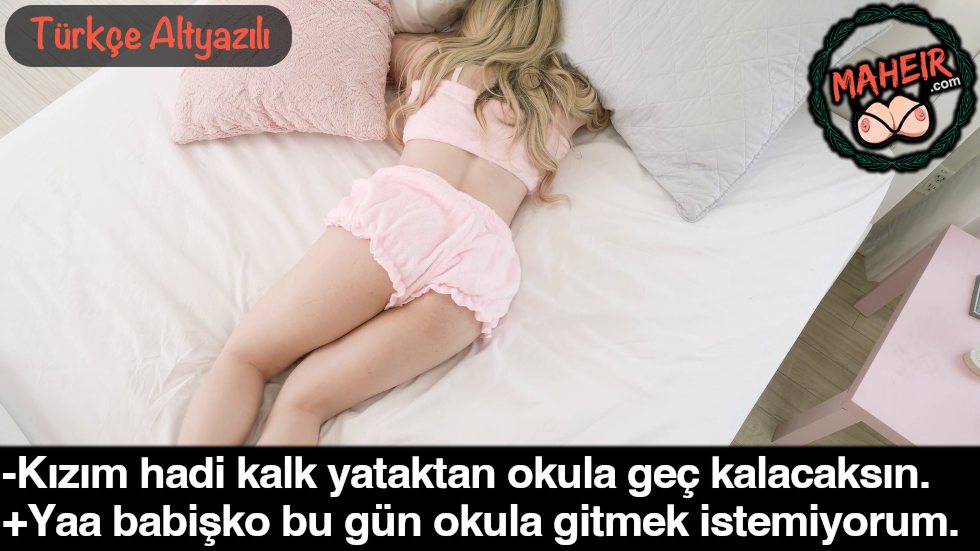 Okula Gitmek İstemeyen Yaramaz Küçük Kız Babasını İkna Etti