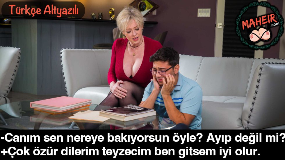 Arkadaşımın Annesiyle Ders Çalışırken Gözüm Memelerine Kaydı